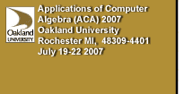 Applications of Computer Algebra (ACA) 2007 Address